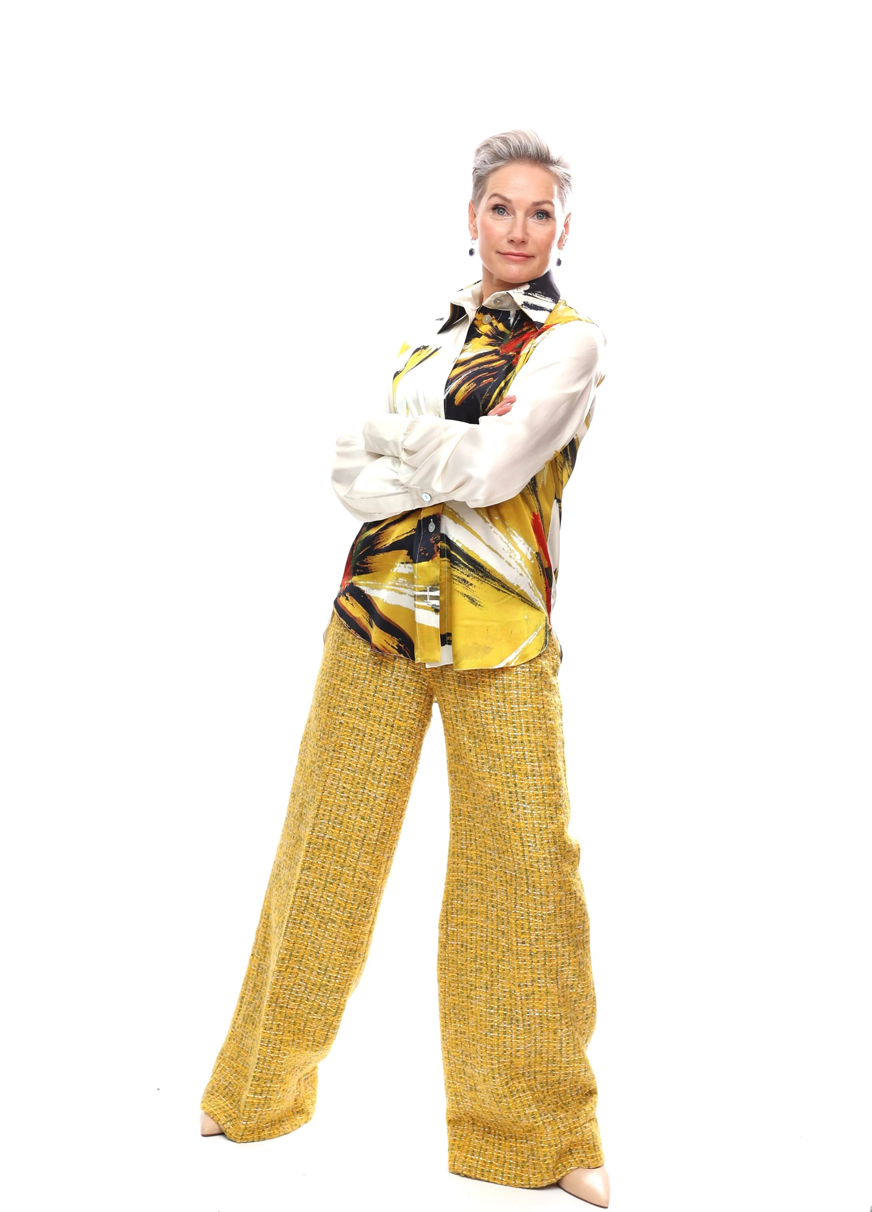 MOHAIR WOOL TROUSERS
