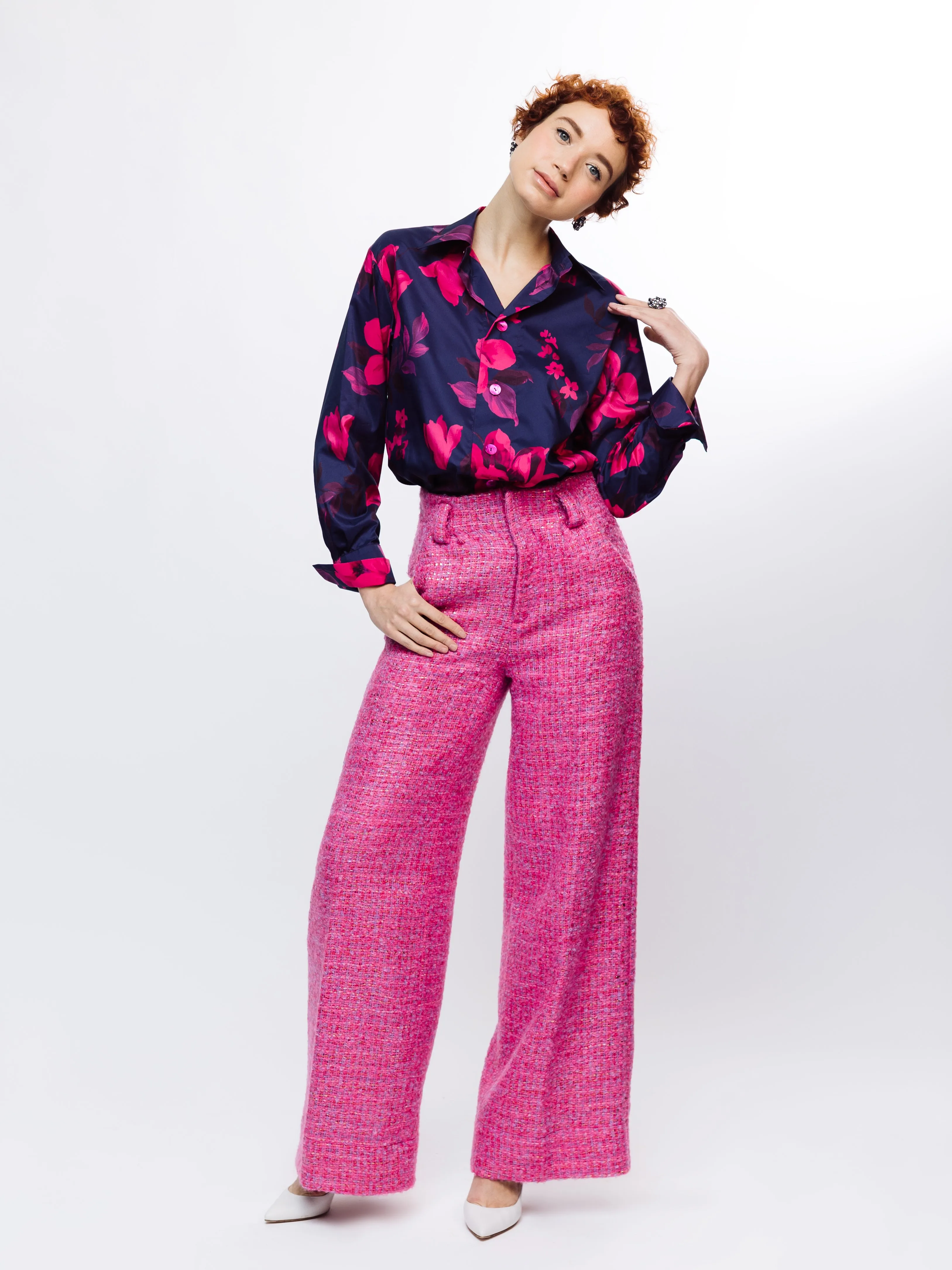 MOHAIR WOOL TROUSERS