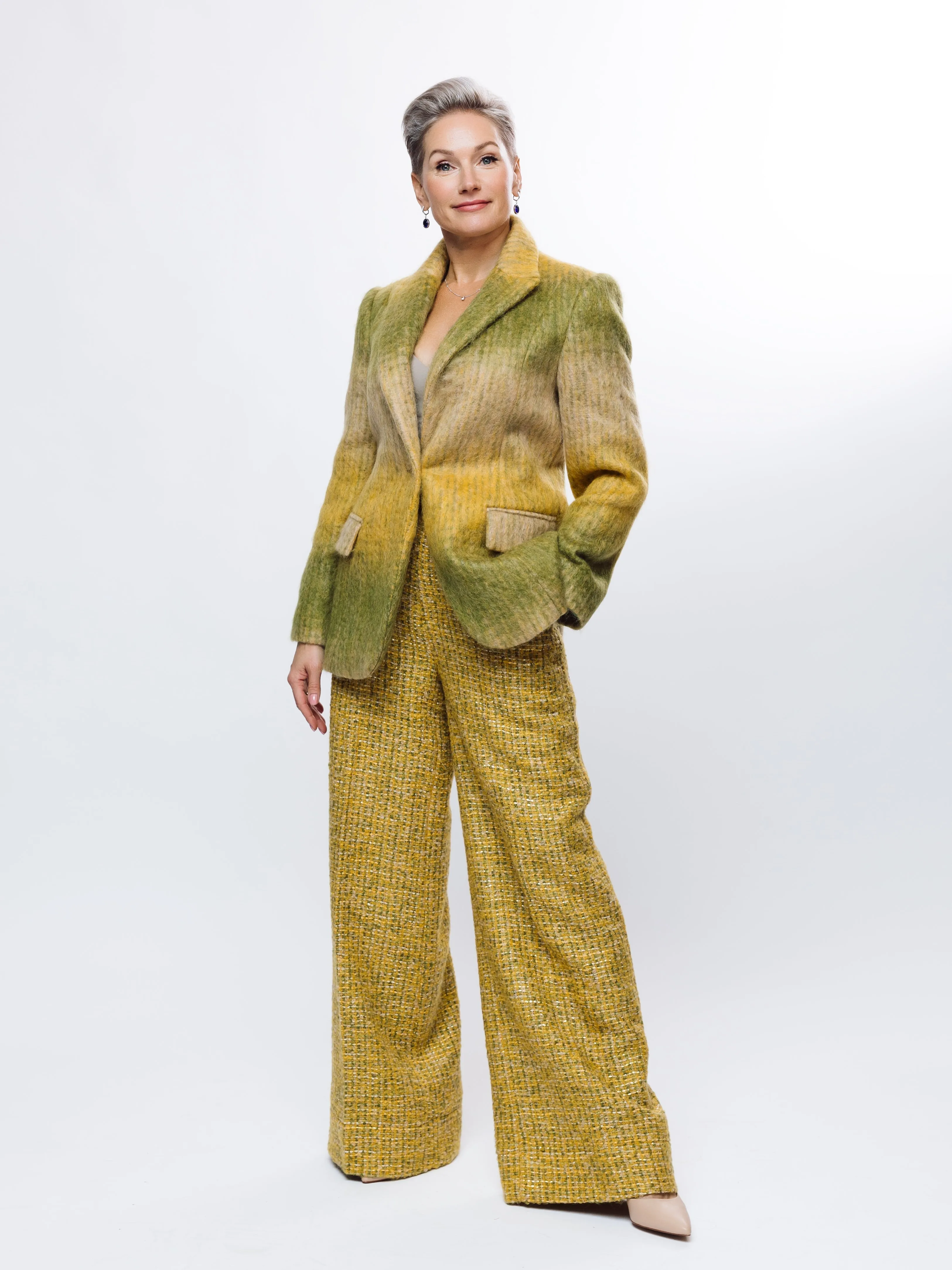 MOHAIR WOOL TROUSERS