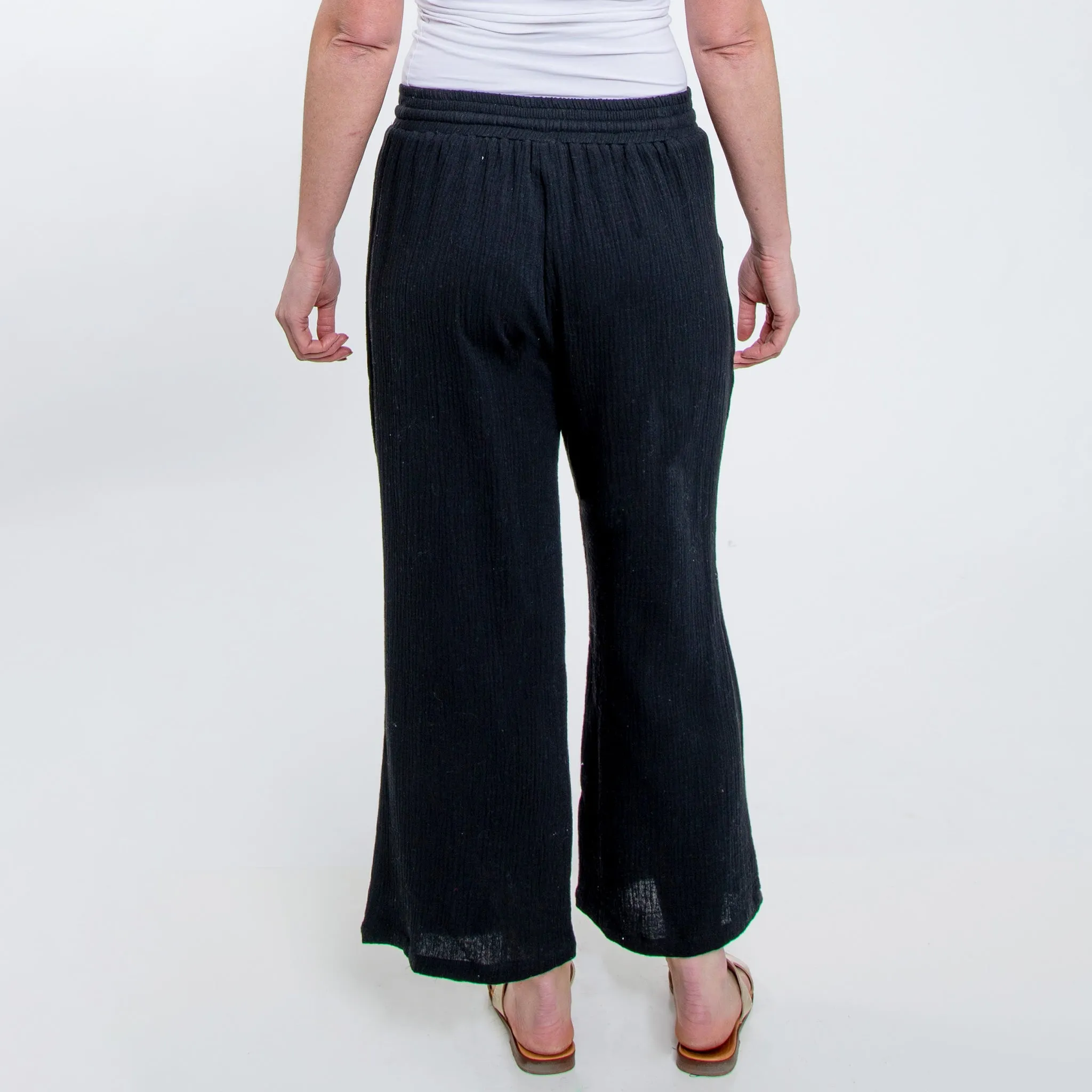 Monroe Gauze Wide Leg Cropped Pants