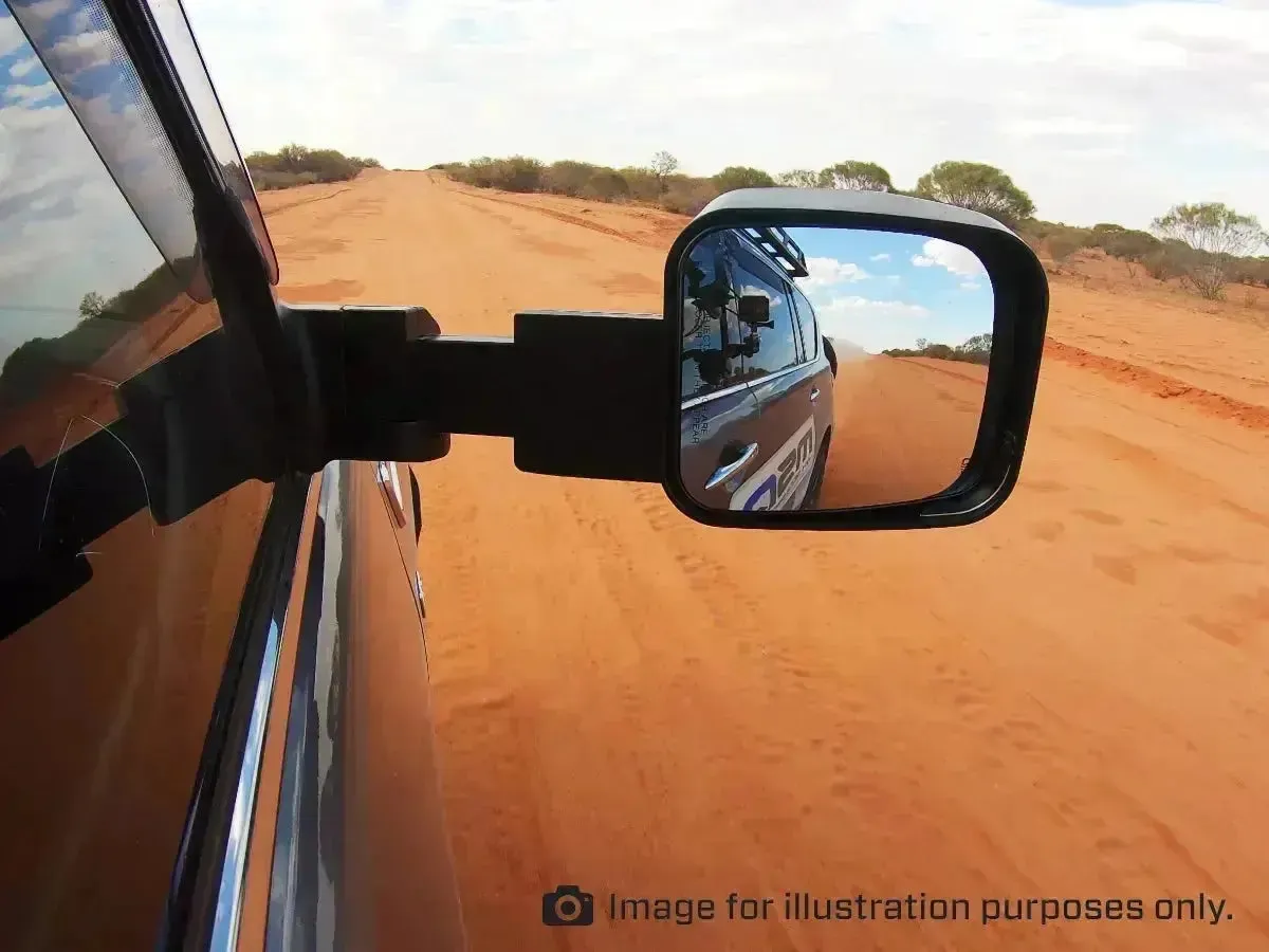 MSA Towing Mirror compatible with Toyota Land Cruiser 70-79 Series Chrome