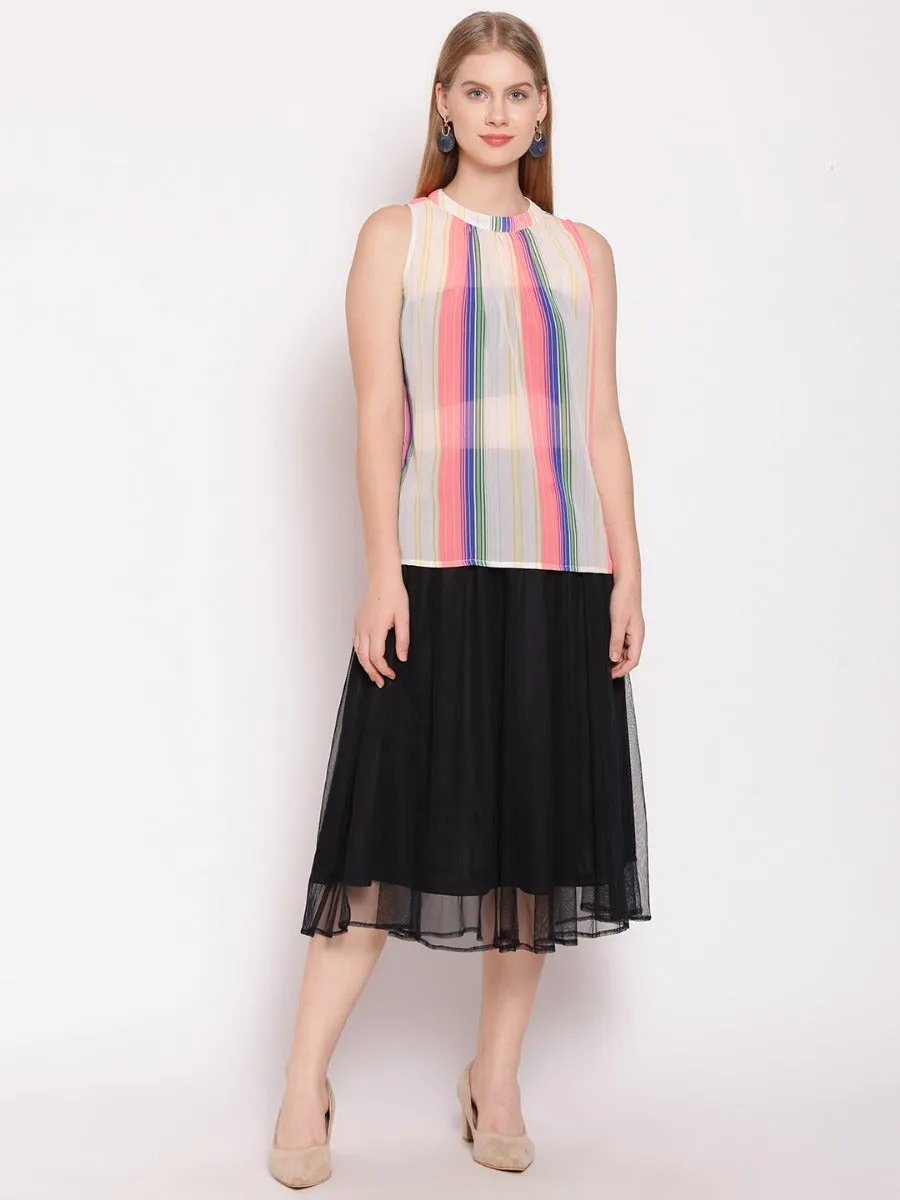 Multi Colored Striped Top