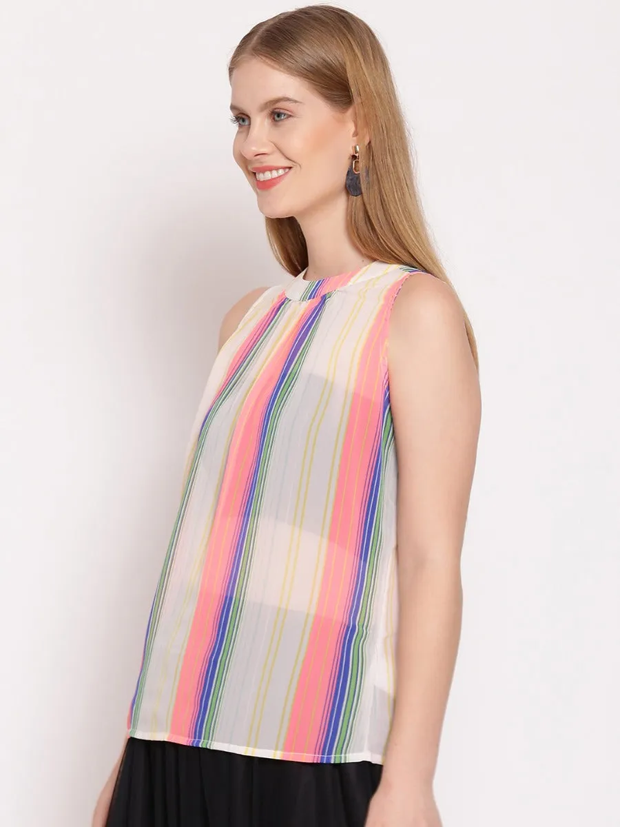 Multi Colored Striped Top