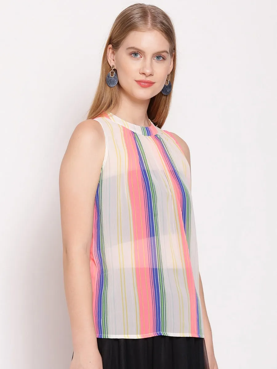 Multi Colored Striped Top