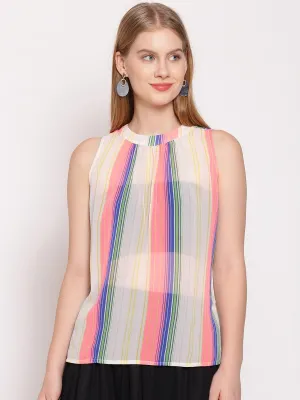 Multi Colored Striped Top