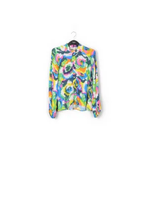 Multicolor floral print shirt