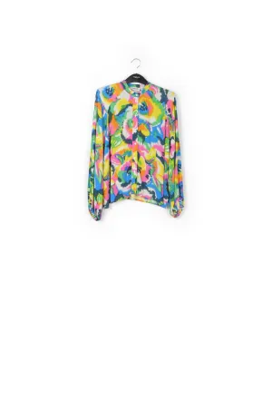 Multicolor floral print shirt