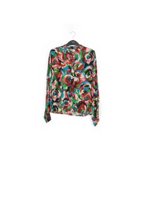 Multicolor floral-print shirt