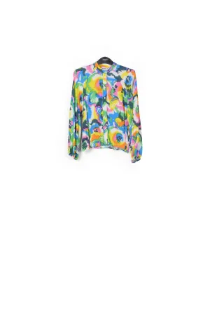 Multicolor floral print shirt