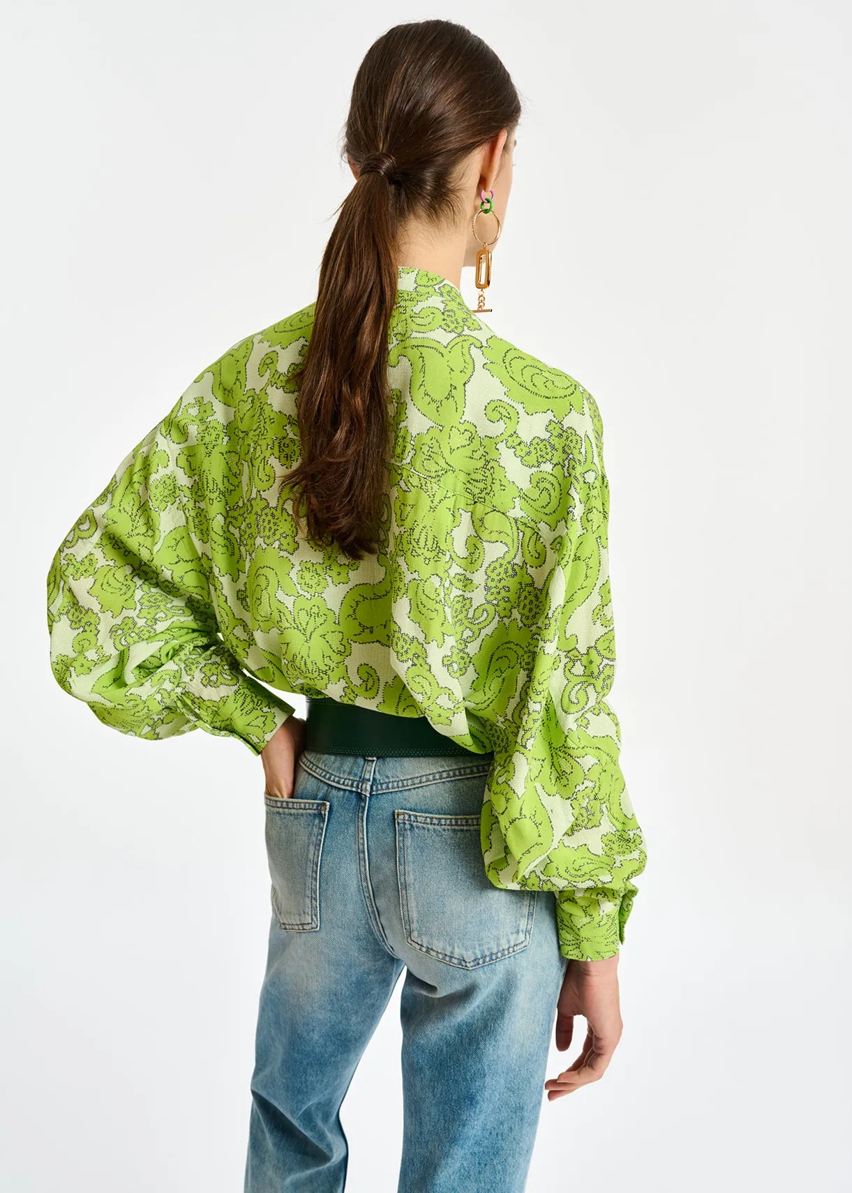 Multicolor floral-print shirt