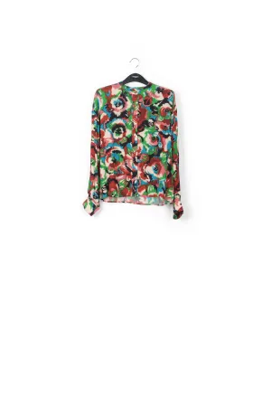 Multicolor floral-print shirt