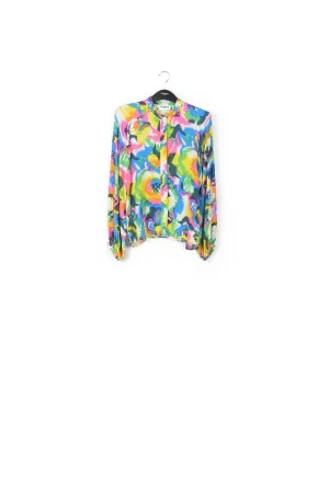 Multicolor floral print shirt