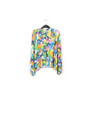 Multicolor floral print shirt