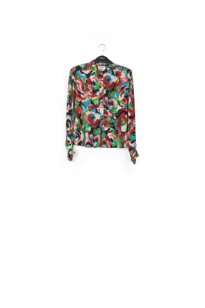 Multicolor floral-print shirt