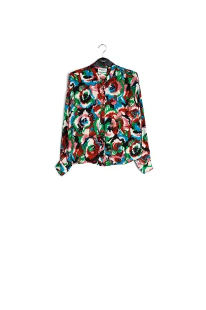 Multicolor floral-print shirt