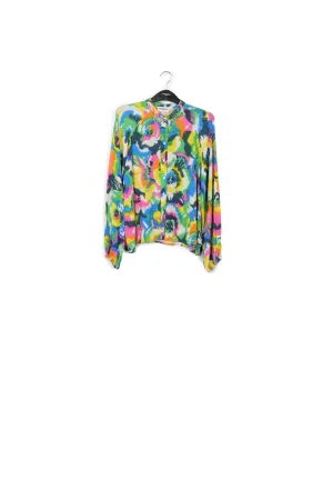 Multicolor floral print shirt
