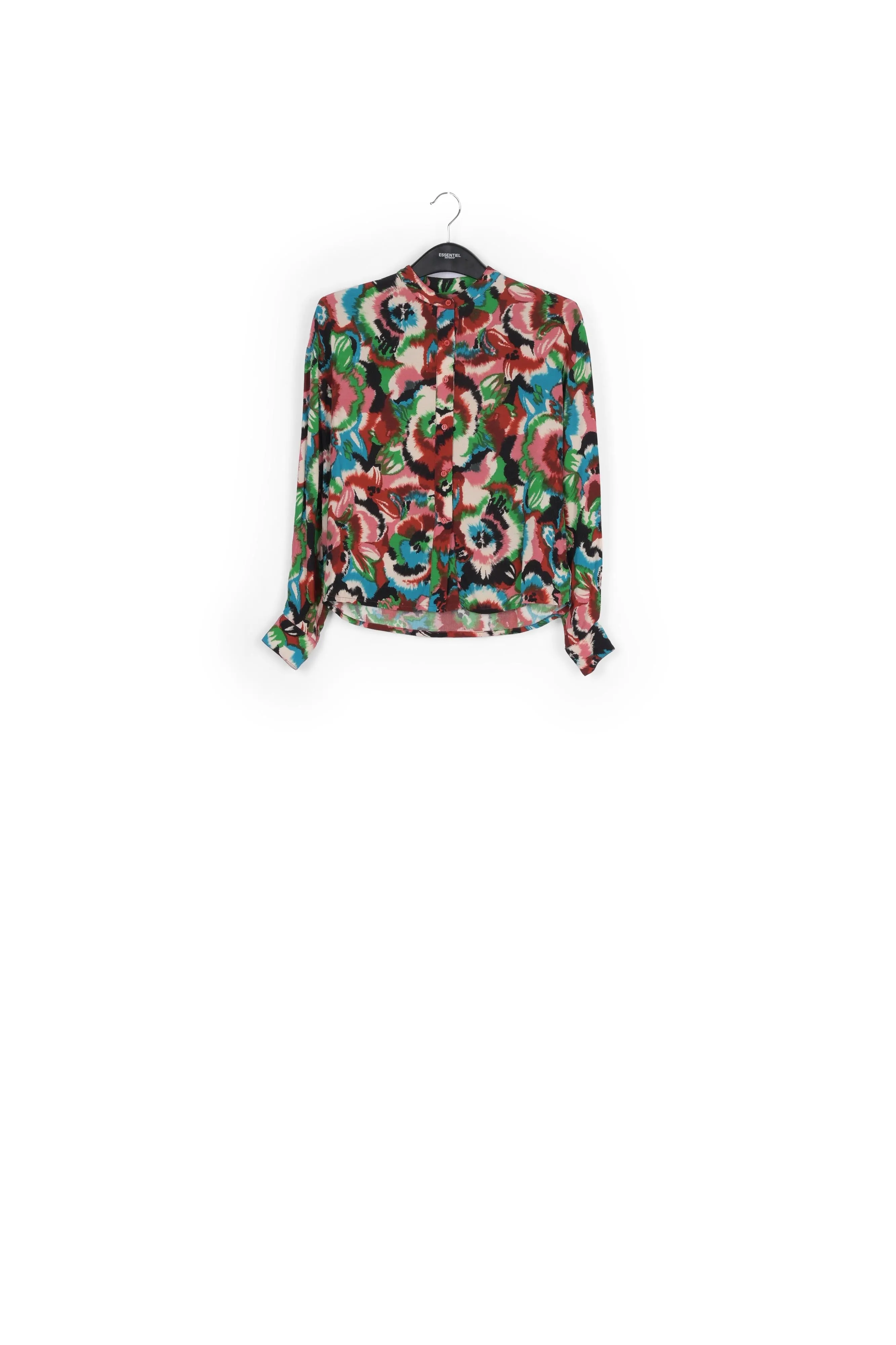 Multicolor floral-print shirt
