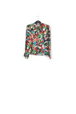 Multicolor floral-print shirt