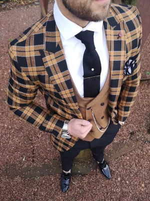Muzza - Brown/Black 3 Piece Suit