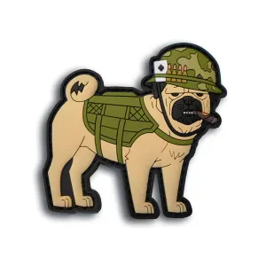 NAM Pug - The TactiPug Tactical Dog PVC Morale Patch - Tactical Patches – Hook Backed Patch - Durable Rubber is Perfect for Collecting.