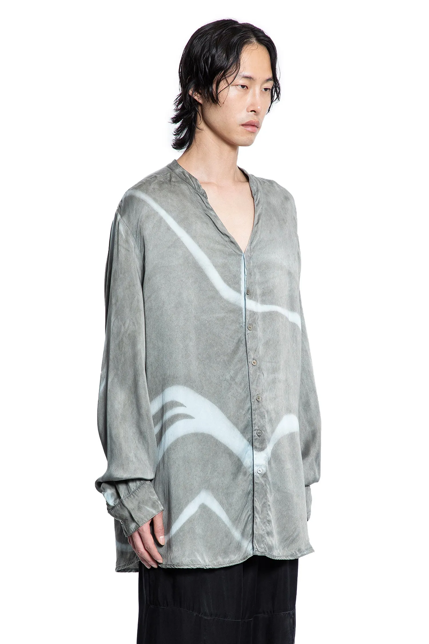 Natural Hand-dyed Shirt in Wave