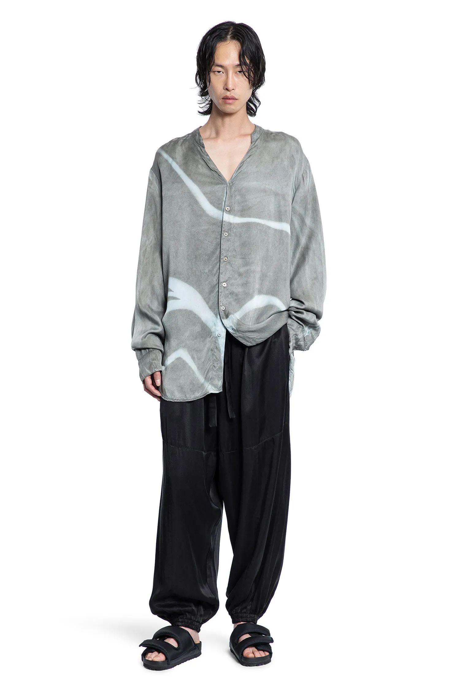 Natural Hand-dyed Shirt in Wave