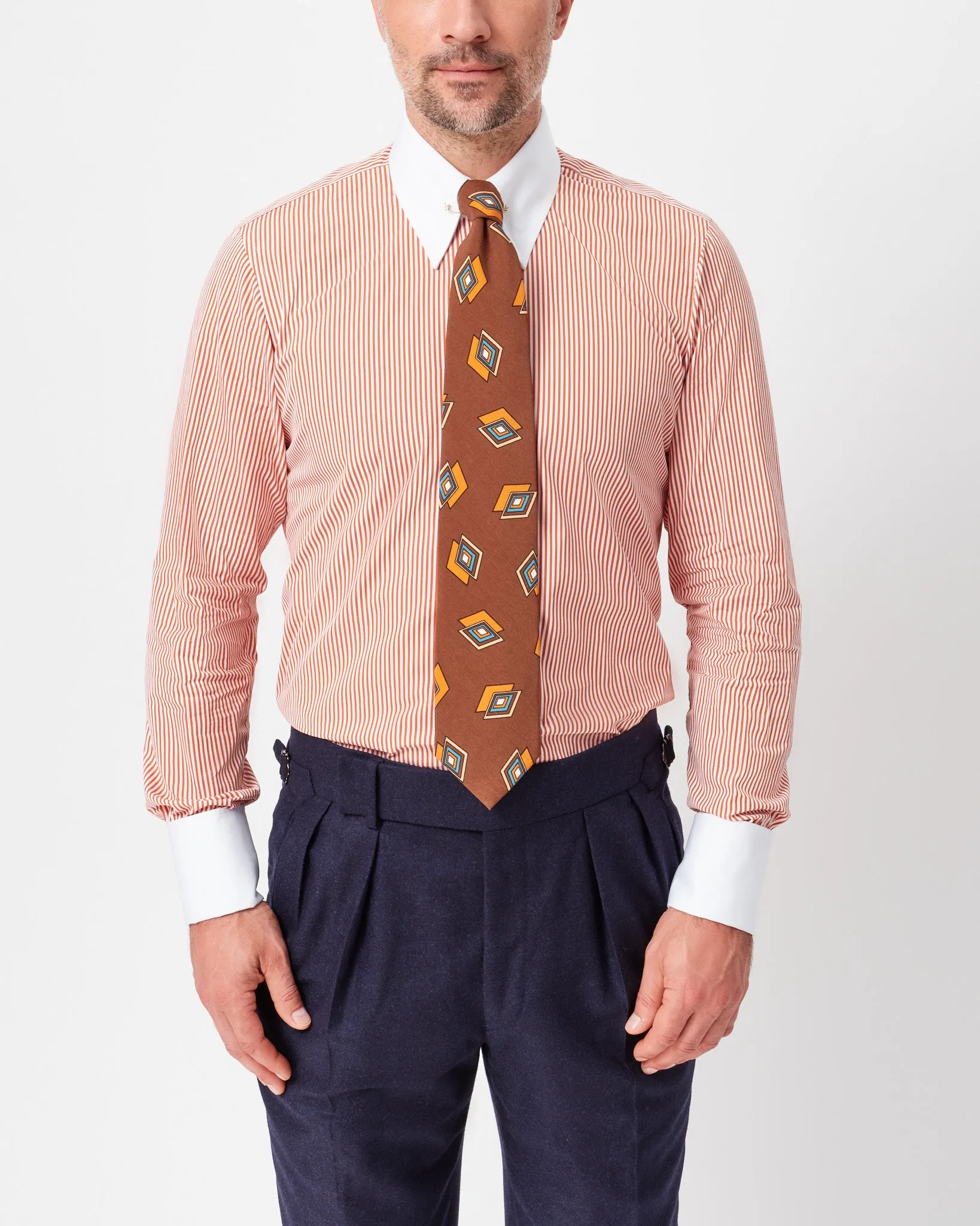 Navy Flannel Double-Breasted Suit