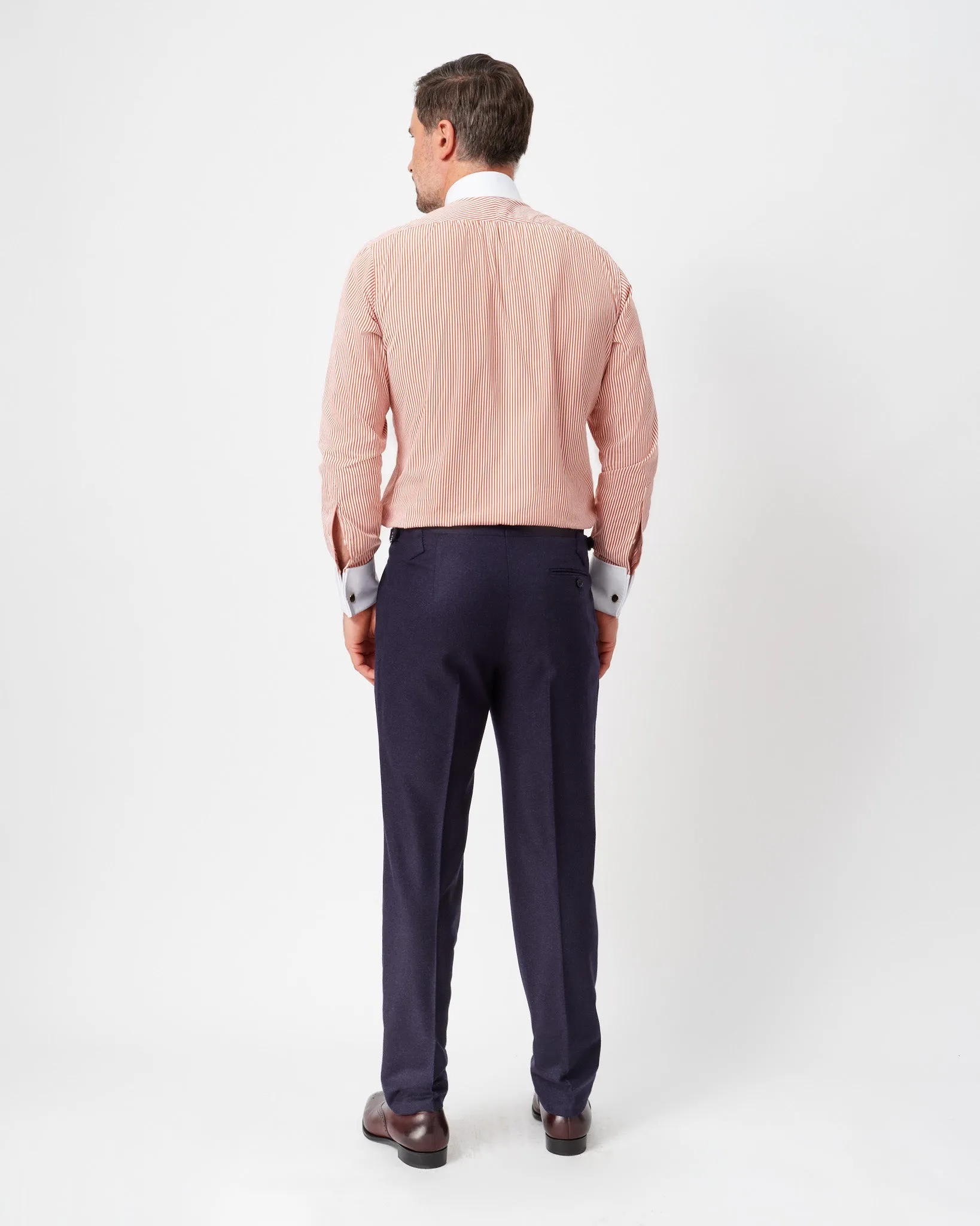 Navy Flannel Double-Breasted Suit