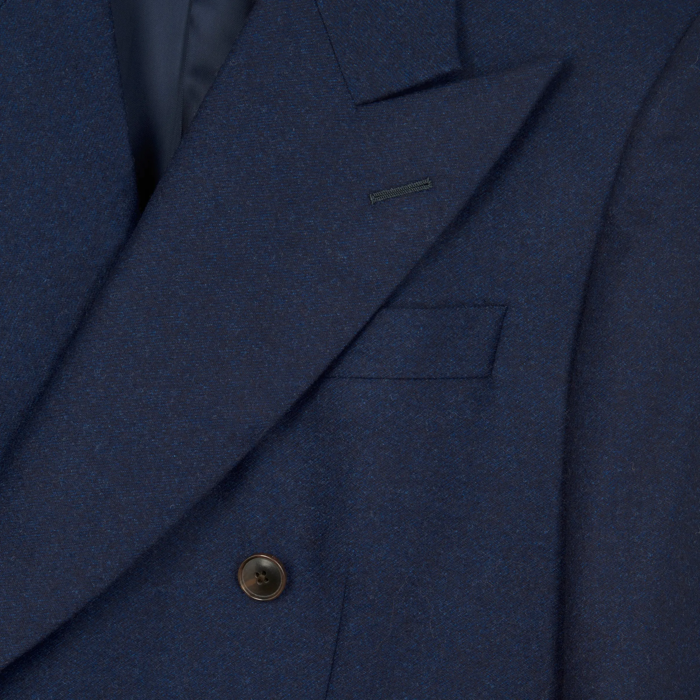 Navy Flannel Double-Breasted Suit