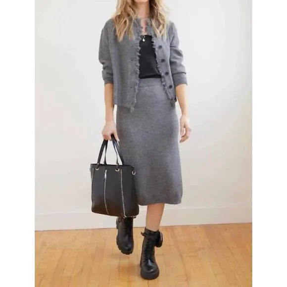 NEW COCO   CARMEN celleste sweater skirt in charcoal