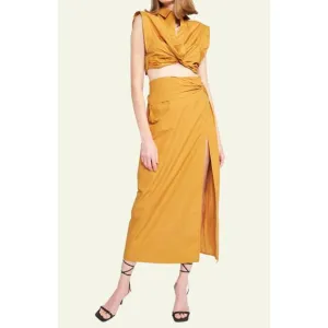 NEW EN SAISON makia midi skirt in merigold