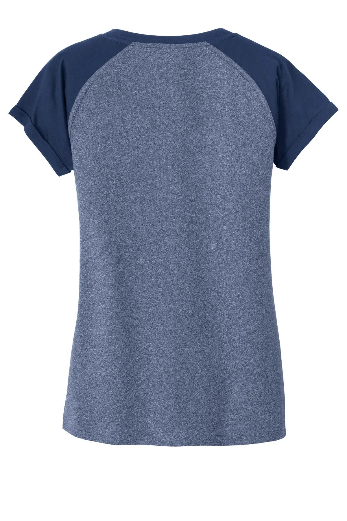 New Era  Women's Heritage Blend Varsity Tee. LNEA107 Dark Royal/ Dark Royal Twist