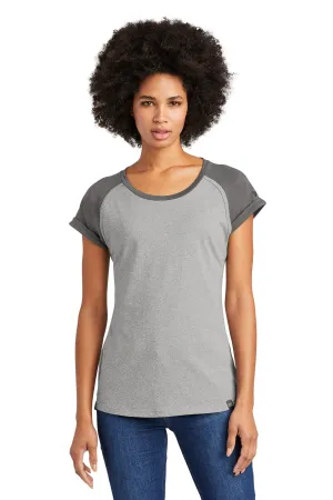 New Era  Women's Heritage Blend Varsity Tee. LNEA107 Dark Royal/ Dark Royal Twist
