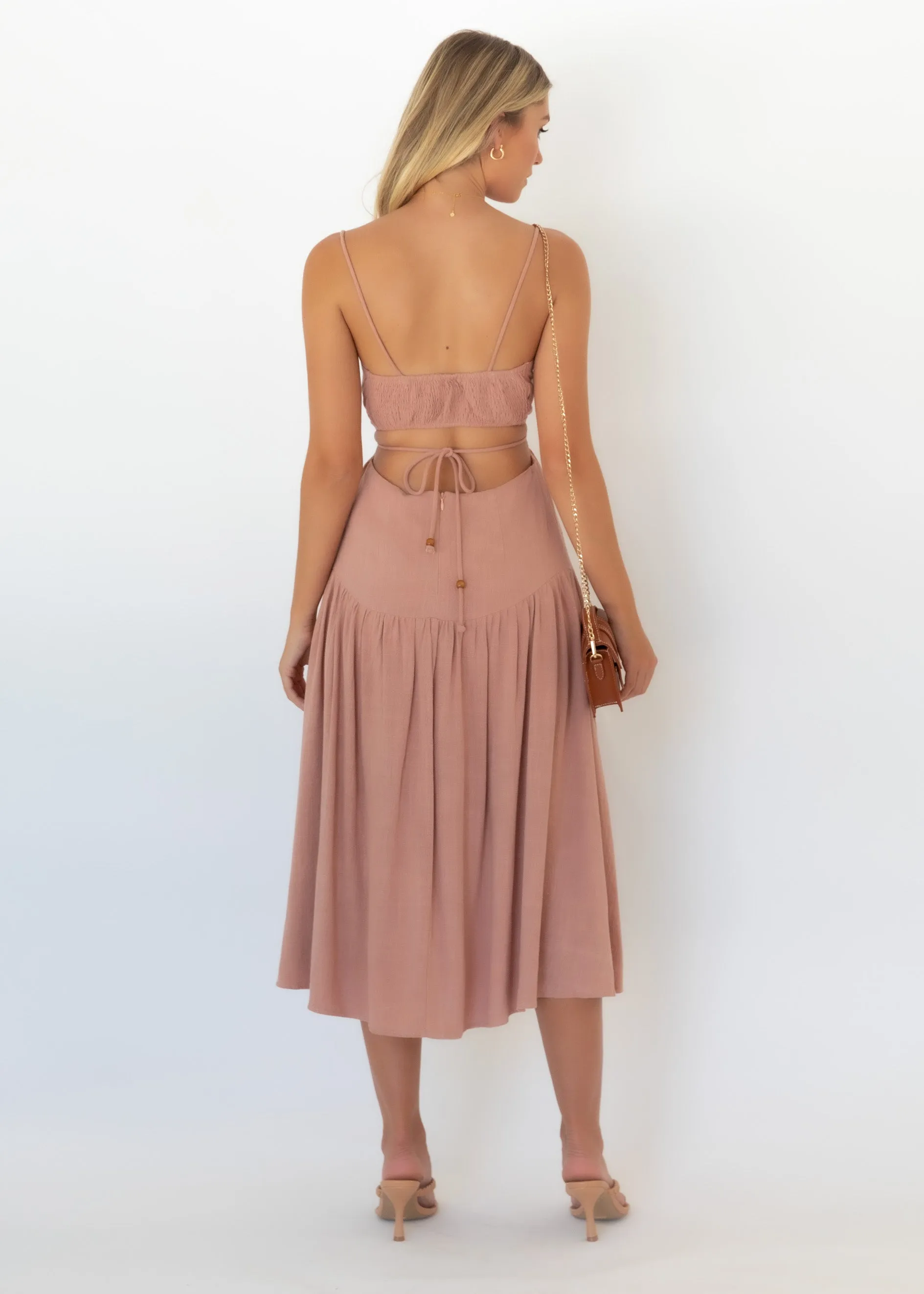 Nia Midi Dress - Mocha