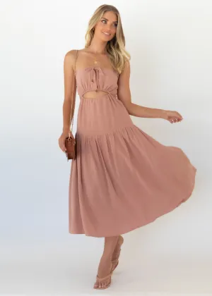 Nia Midi Dress - Mocha