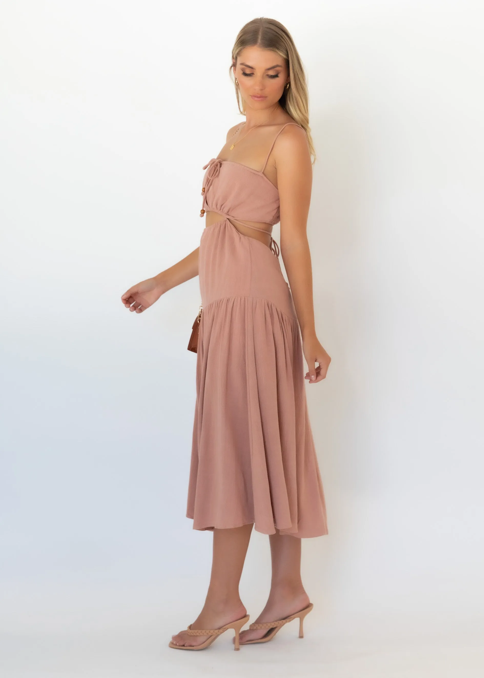 Nia Midi Dress - Mocha