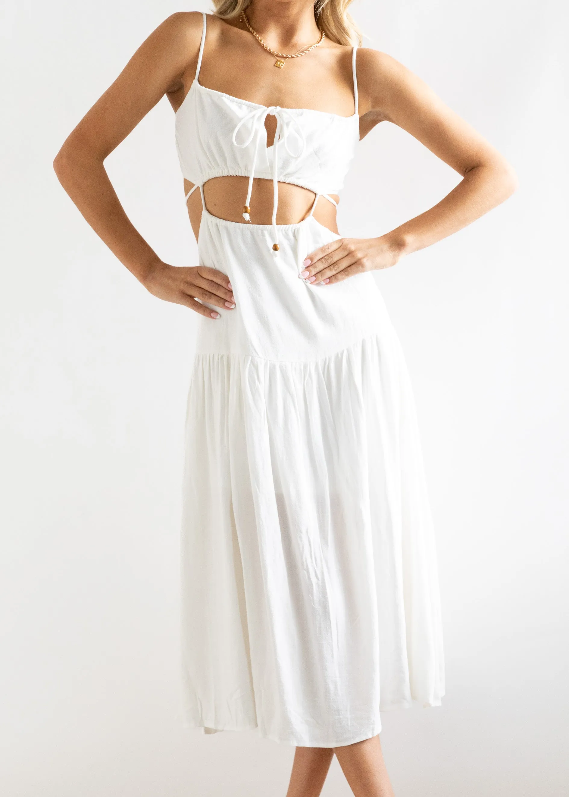 Nia Midi Dress - Off White