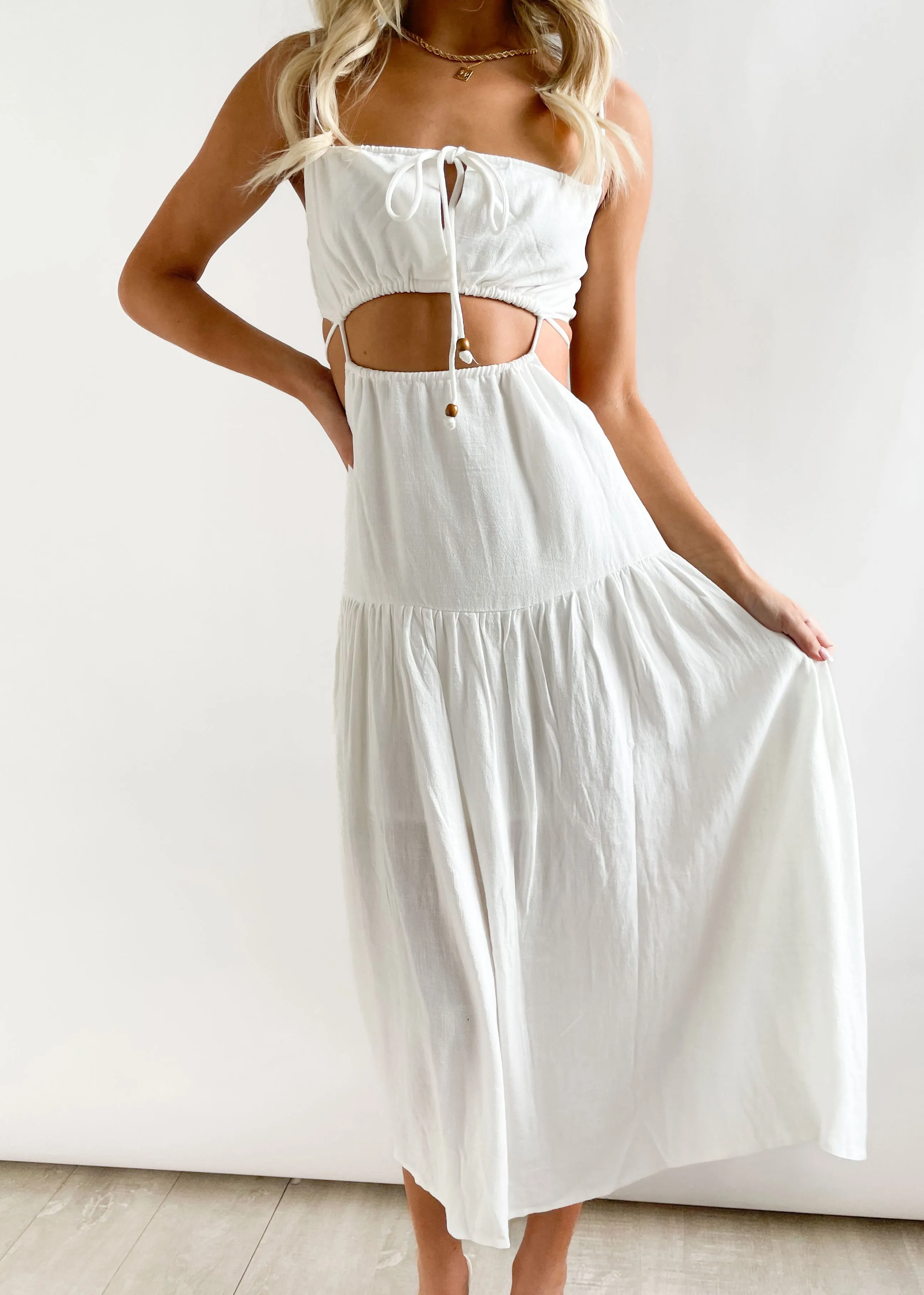 Nia Midi Dress - Off White