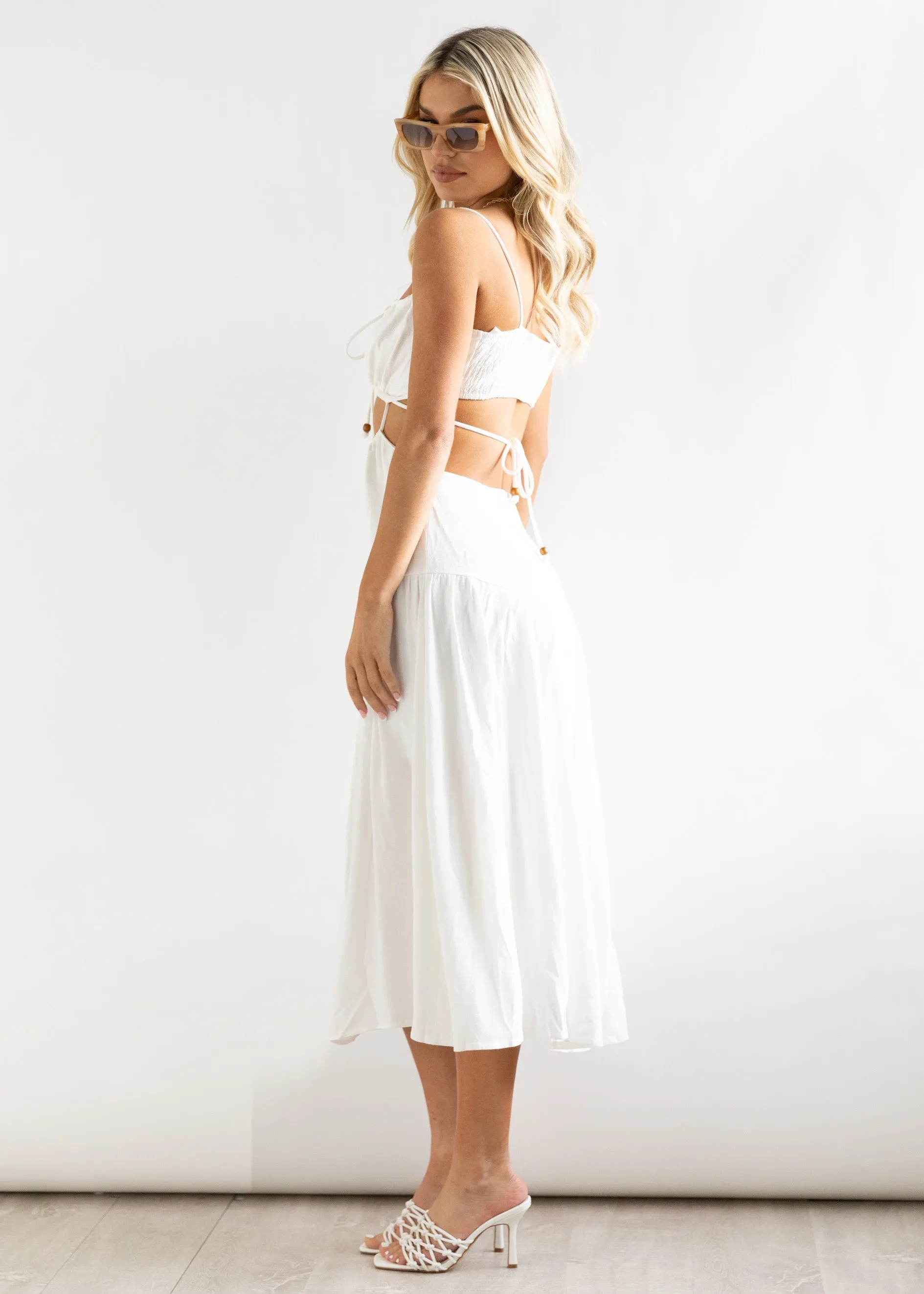 Nia Midi Dress - Off White