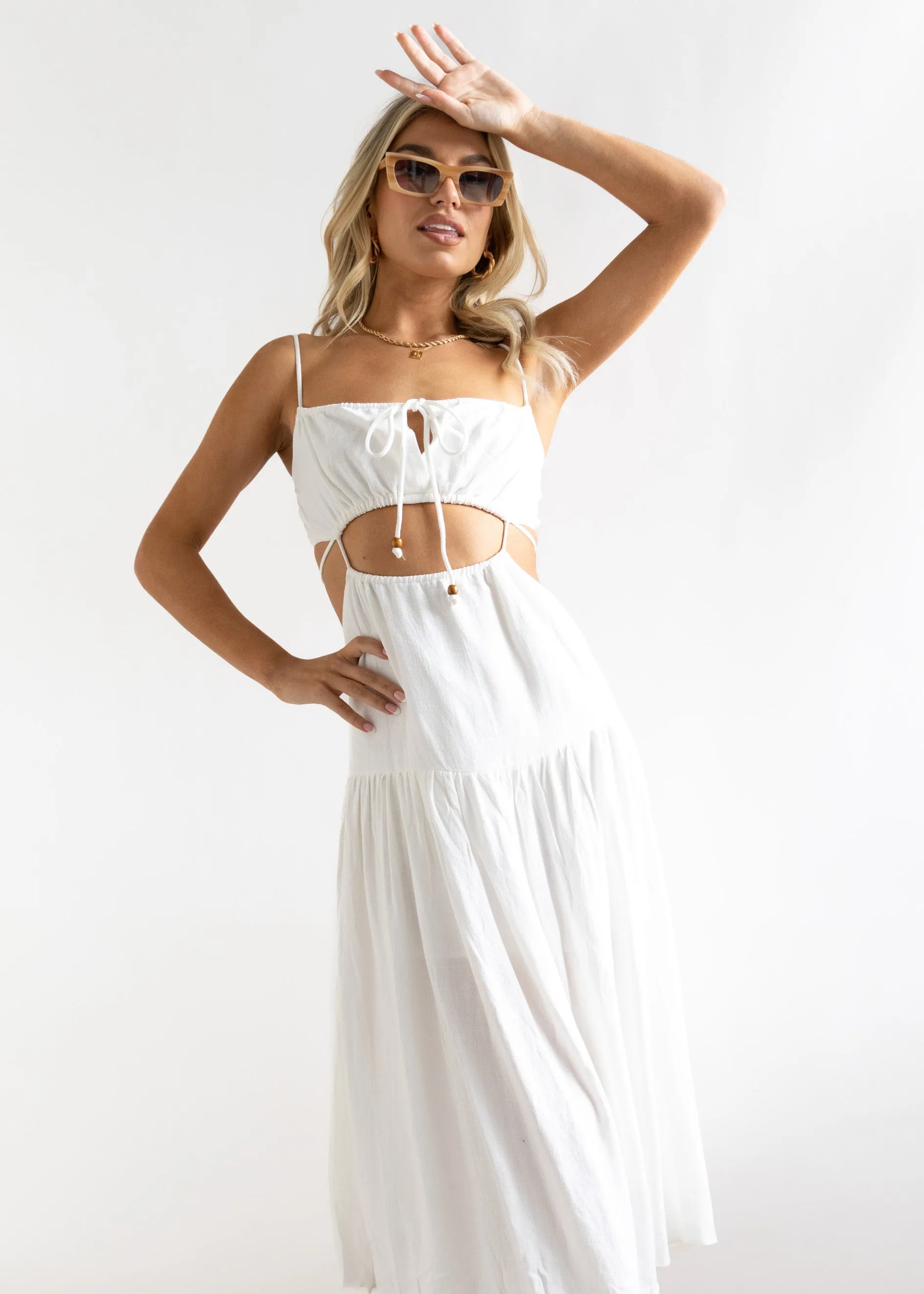 Nia Midi Dress - Off White