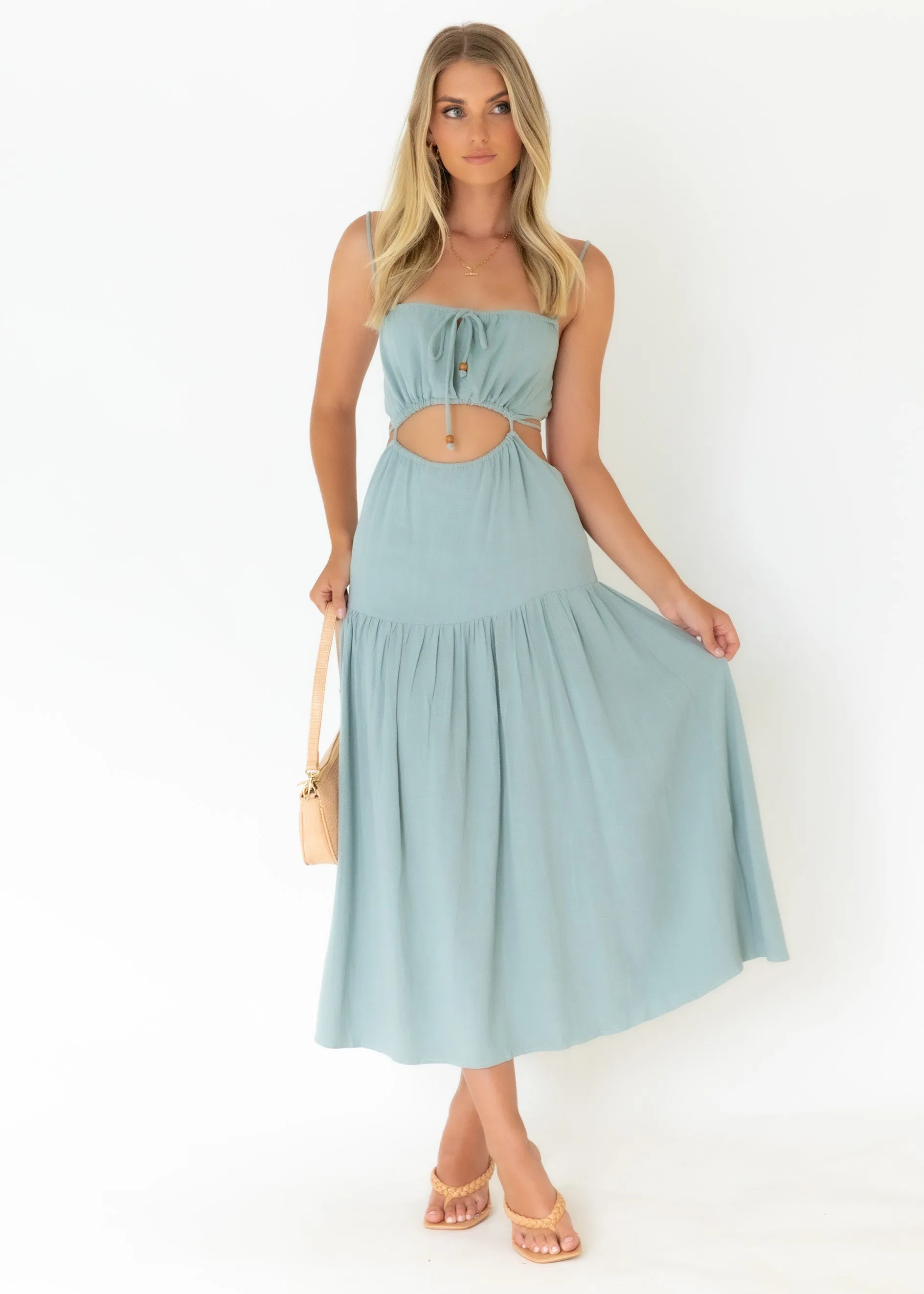 Nia Midi Dress - Sage