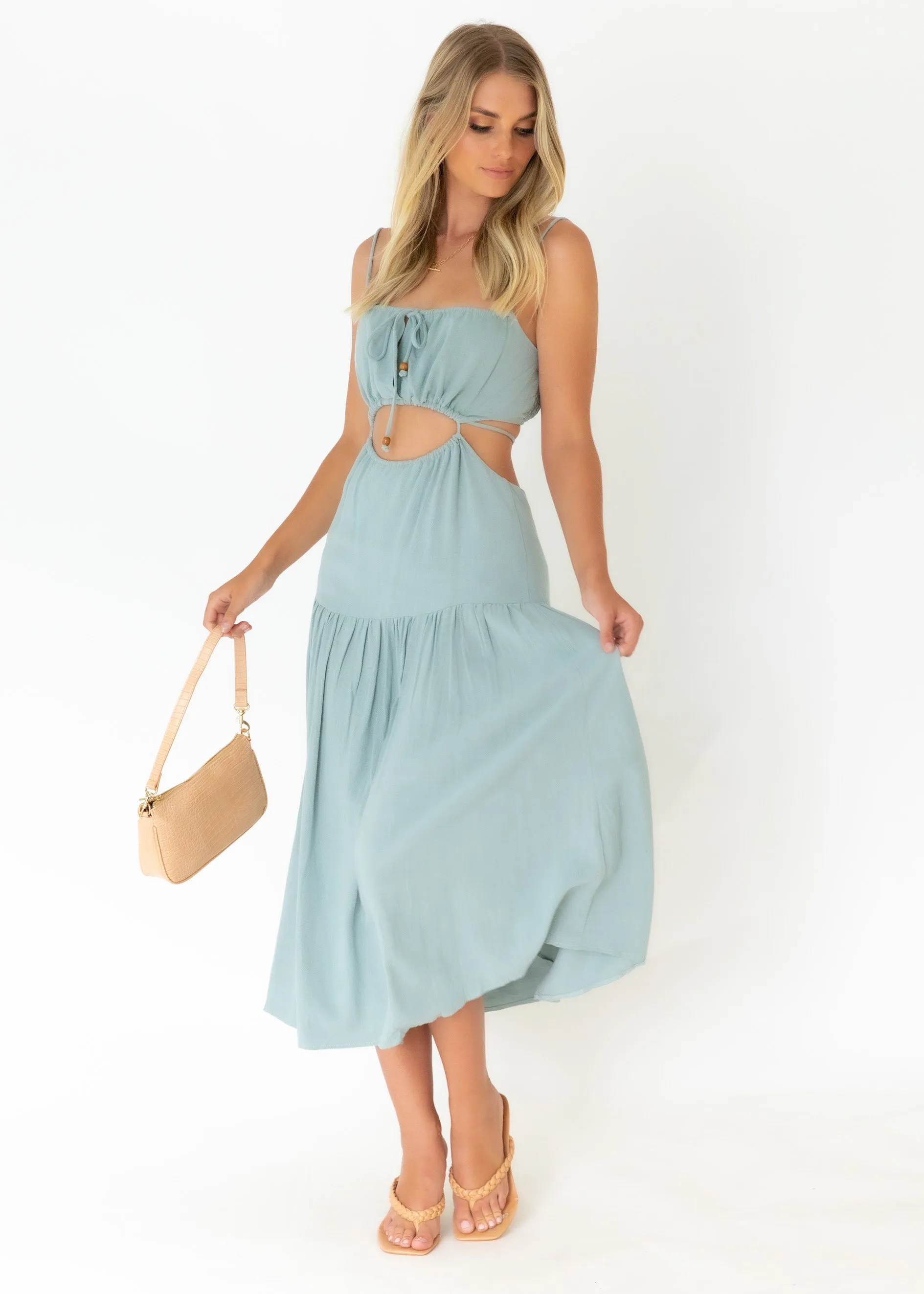 Nia Midi Dress - Sage