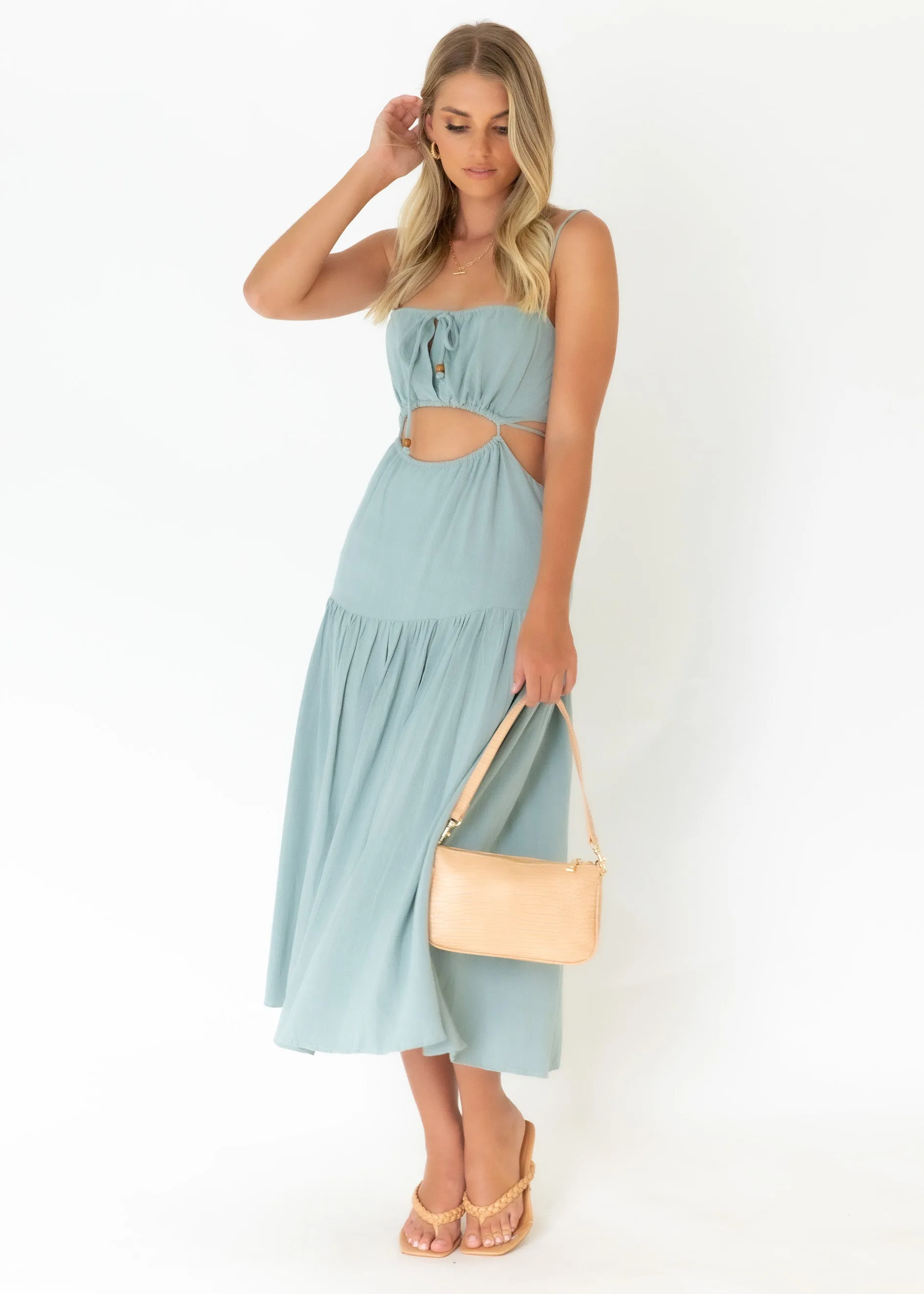 Nia Midi Dress - Sage