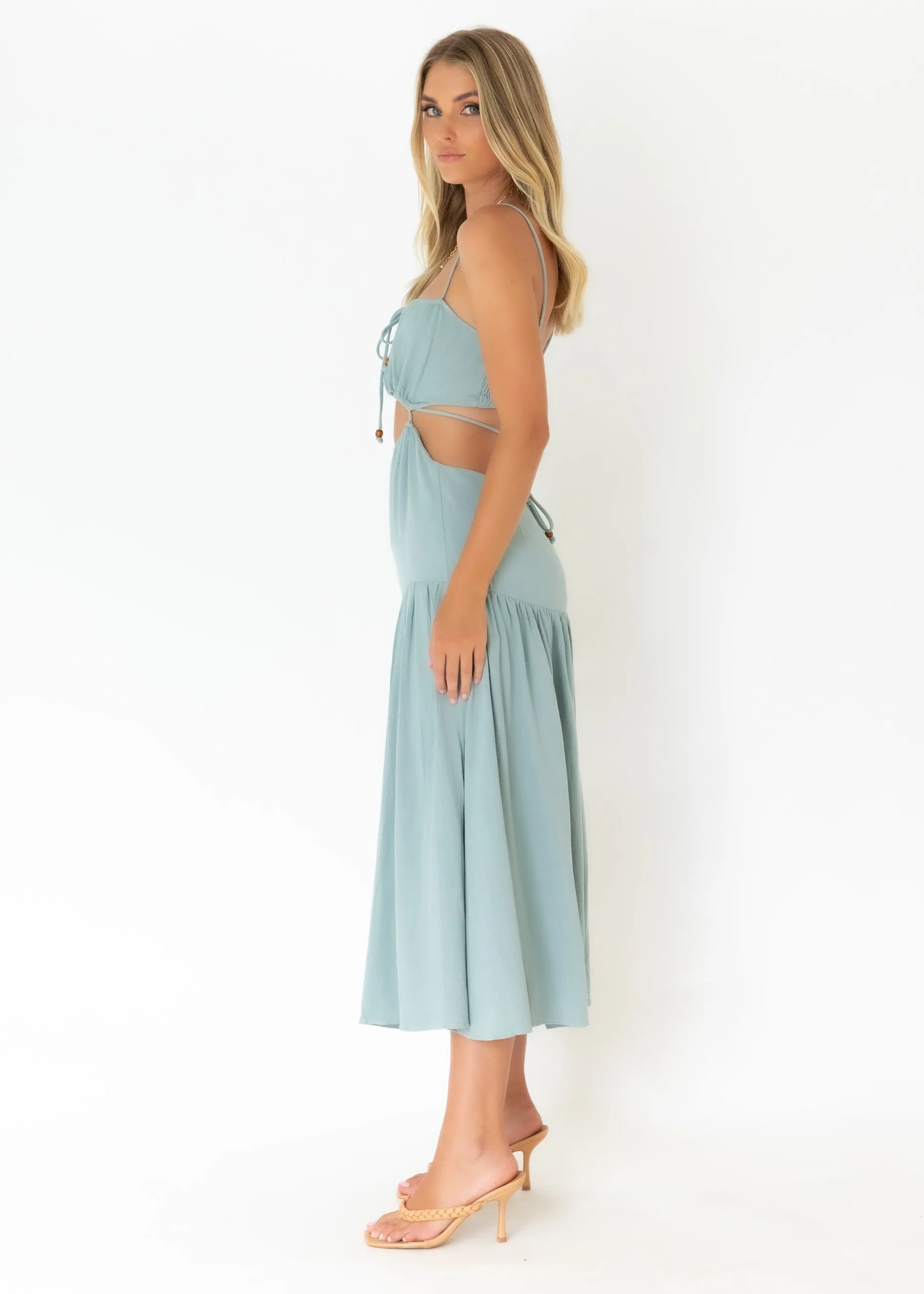 Nia Midi Dress - Sage
