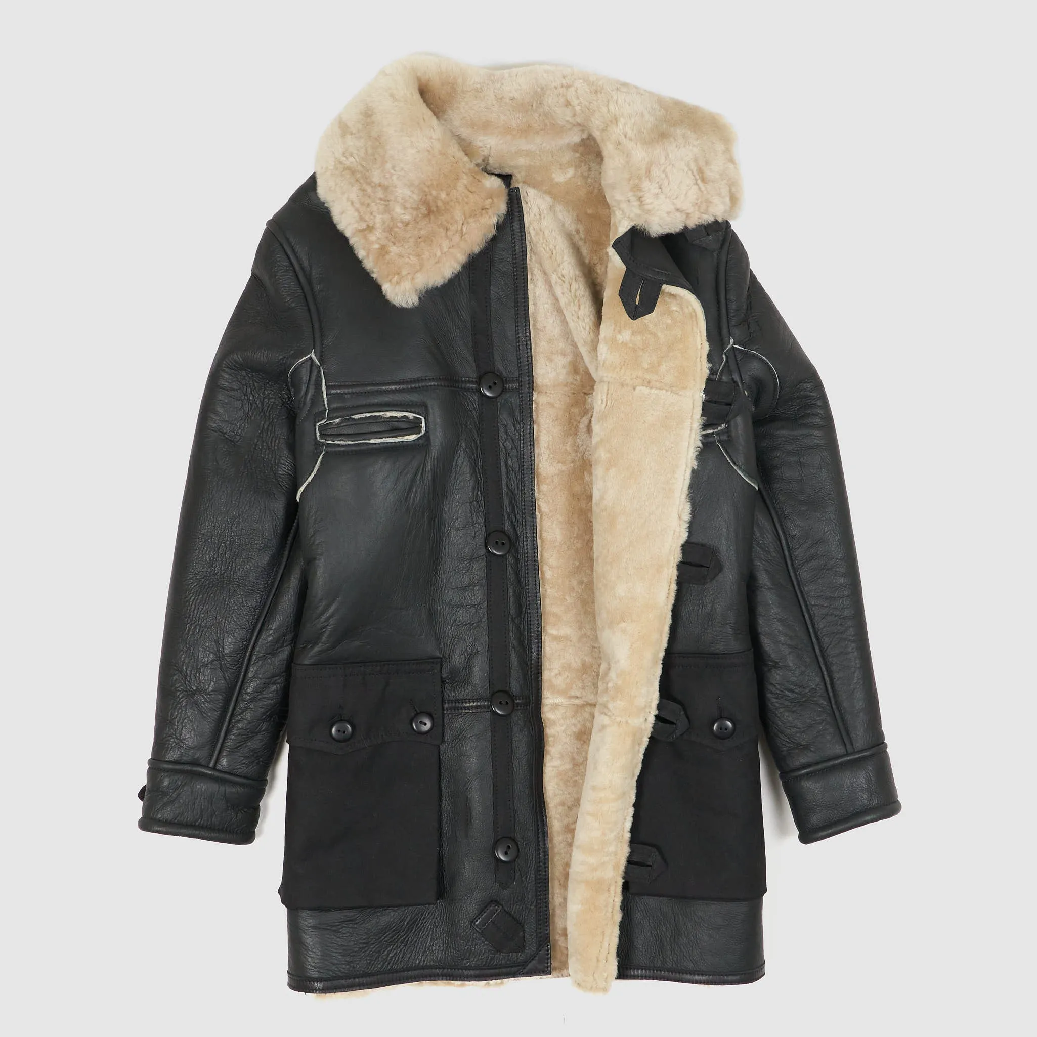 Nigel Cabourn x Aero Leathers Sheepskin Leather Coat