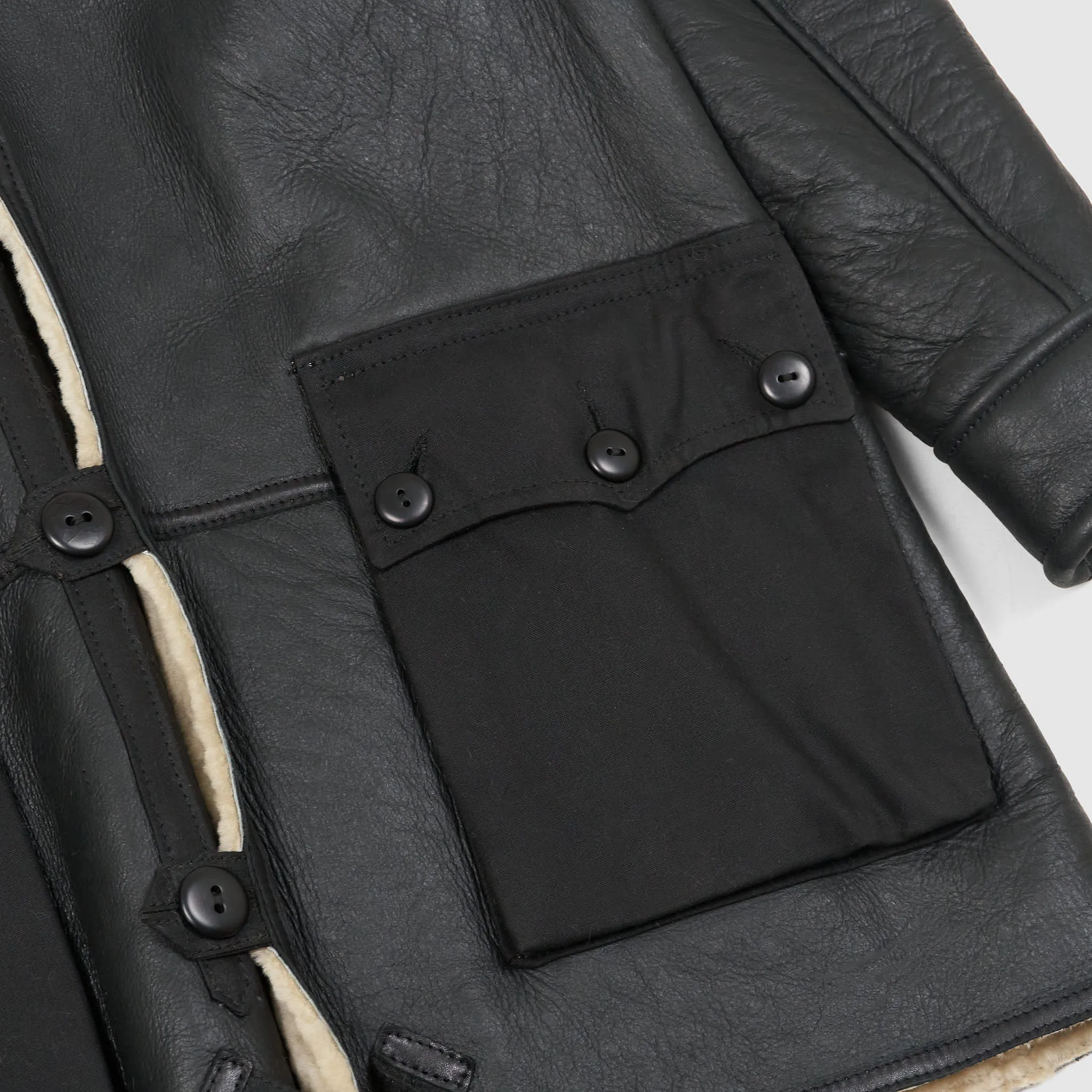 Nigel Cabourn x Aero Leathers Sheepskin Leather Coat