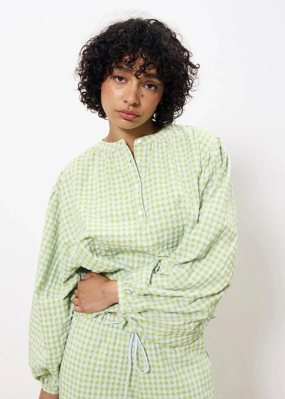Noura Blouse - Lemon Green