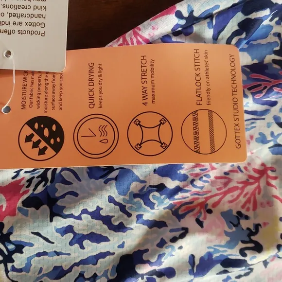 NWT Gottex Lifestyle Godet Skirt In Under The Sea Coral Skort XL