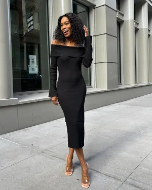 Off The Shoulder Midi Dress