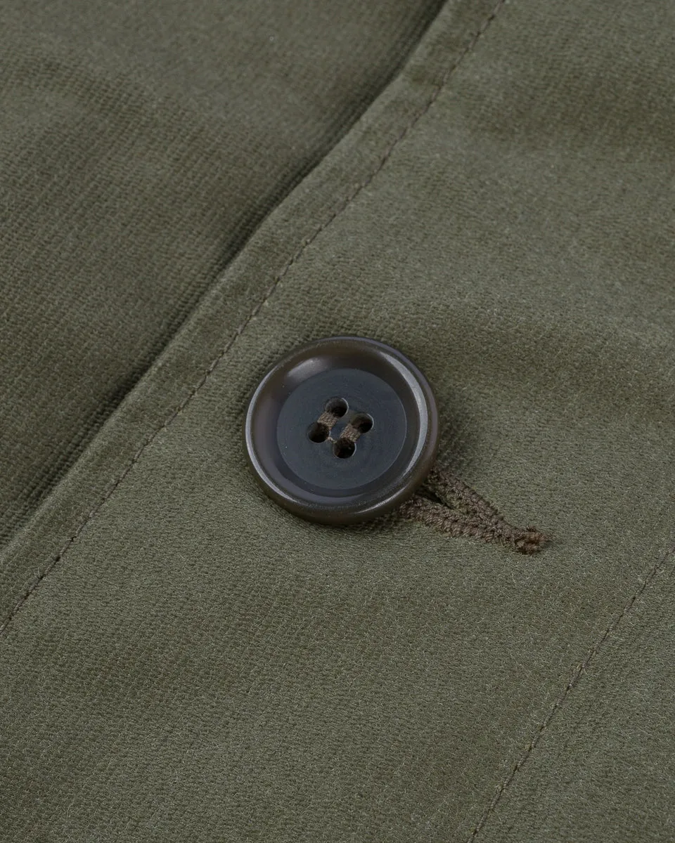 Oiled Whipcord A2 Deck Jacket - Army Green